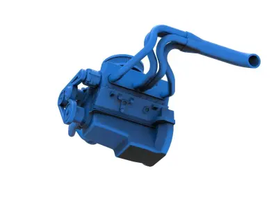 Engine of New Zealand Vintage Stock car Scale 1 to 25 3D print model