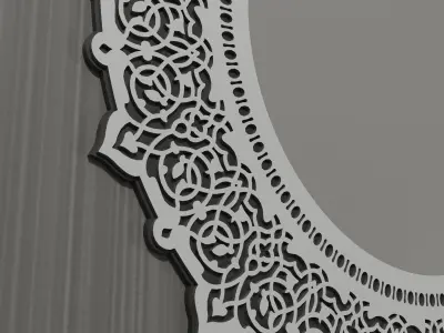 Wall Mirror with Shelf 3D model