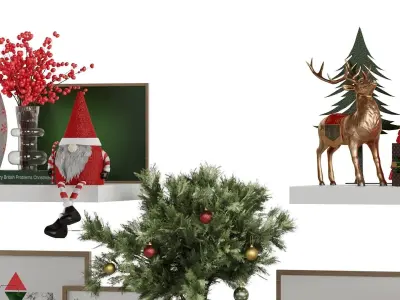 Decorative Set 26 Christmas Set 3D model