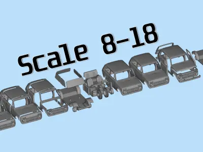 Lada Niva 3D Printable Scale Model RC or Static STL Files 3D print model