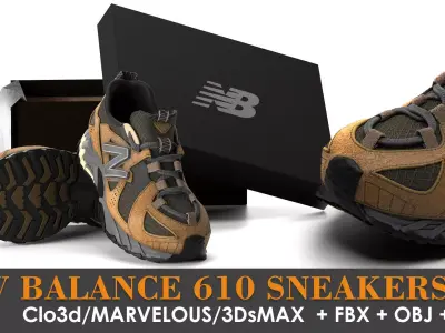 NEW BALANCE 610 sneakers 3d model 3D model