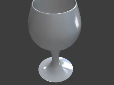Empty wine glass Free 3D model