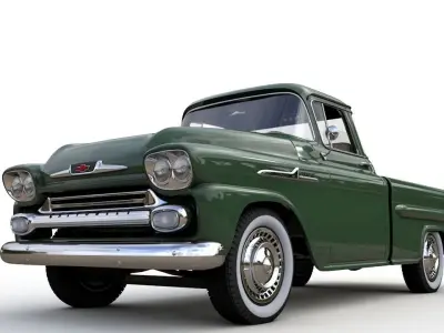 CHEVY 3100 APACHE PICKUP FLEETSIDE 1958 3D model