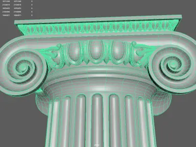 ionic column 3D model