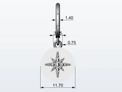 Earrings 3D print model 5