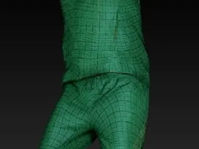 Sporty man throwing ball 276 Low-poly 3D model