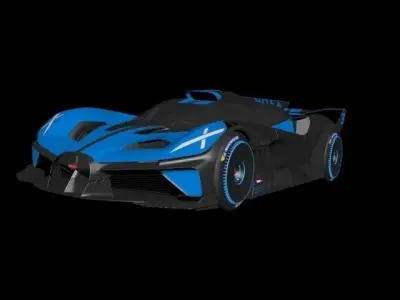 bugatti bolide Low-poly 3D model
