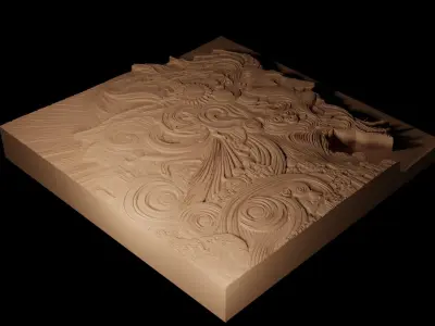 Mimir CNC 3d Print High Relief Sand Casting 3D print model
