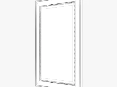 Uttermost quintina burnished pine frame and antiqued gold mirror 3D model