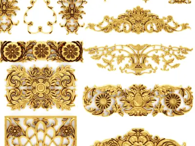 Cartouches SET 37 3D model