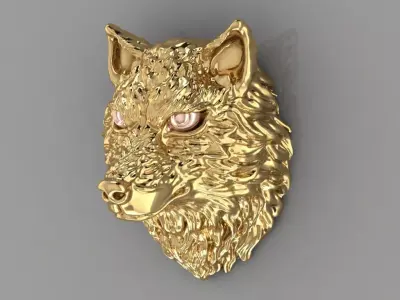  WOLF HEAD reliefs 3D print model