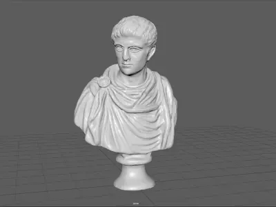 Constantine Emperor Bust 3D print model
