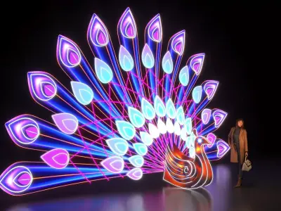 Peacock LED Light 3D model
