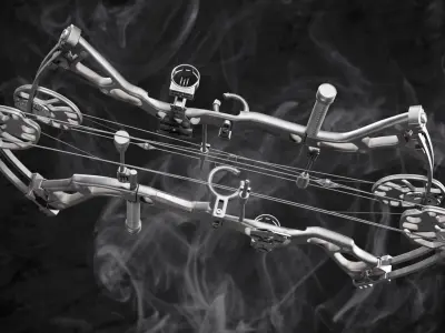 Compound Bow Low-poly 3D model