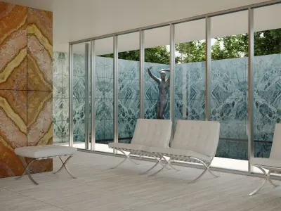 Mies van der Rohe Barcelona Pavilion 3D  Model  Low-poly 3D model