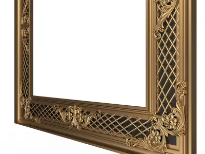 Classic Frame and Mirror 069 Low-poly 3D model