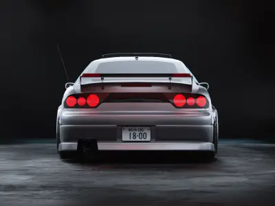 Nissan 180sx  Low-poly 3D model