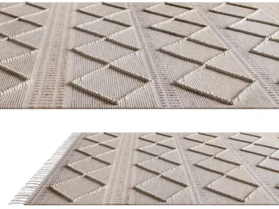 Home Republic Hendrix Natural And Sky Rug 3D model