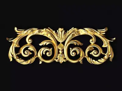 Central decor ornament for furniture 3D model 831