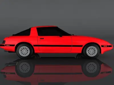 Mazda RX-7 1985  Low-poly 3D model