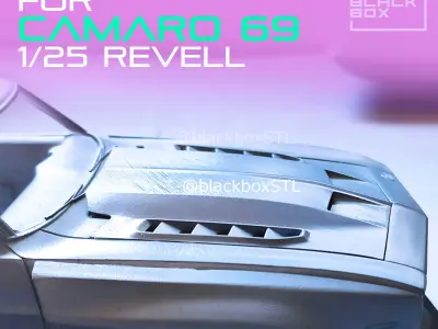 Custom HOOD for Camaro 69 Revell 1-25th 3D print model