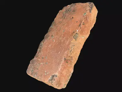 Realistic yellow broken brick 3d scan in highpoly 3D model
