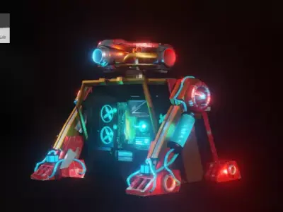 PC computer full tower case robot design 3D print model