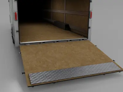 Car and Multi Purpose Enclosed Trailer 3D model