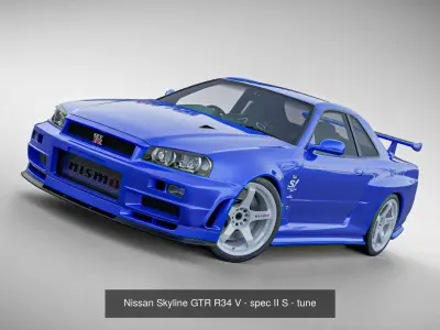 Nissan Skyline R34 Family 3D Model Pack