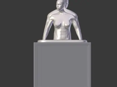 Woman and man Statue 3D model