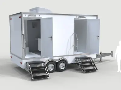 Portable Restroom Trailer 3D model