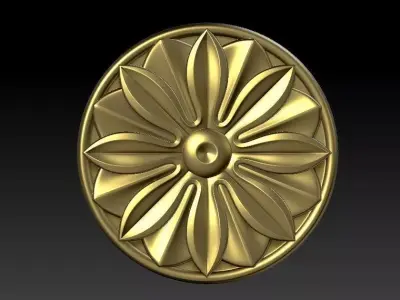 CNC gold-plated sculpted wooden frame pattern 3D model 3D model 3D model