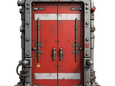 futuristic sci-fi door 3D print model purchase