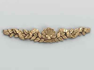 Carved decor horizontal 021 3D model