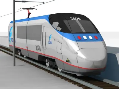 Acela Train Engine 3D model