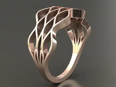 Ring Wavy 3D print model