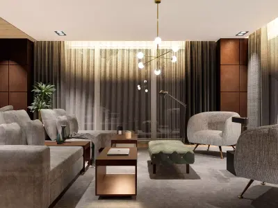 Modern living - C3 3D model