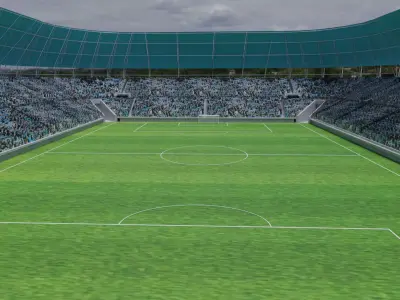 Soccer Stadium - Soccer Fans Low-poly 3D model buy