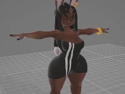 Tiffany Bunny Low-poly 3D model