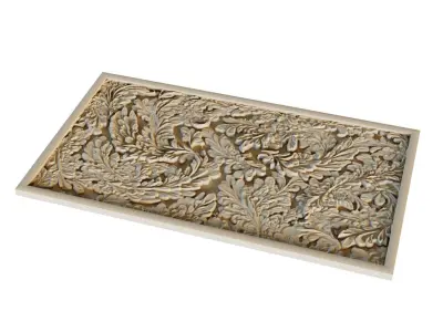 modern panel wall decor set relief stl mural CNC 306 3D model
