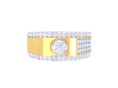 Mens gemstone diamond men Ring with details images 24 3D print model