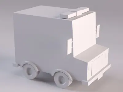 Low Poly Cartoon Car Collection Vol 1 Low-poly 3D model