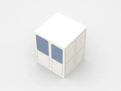 Safety Cabin With Door And Window 3D model