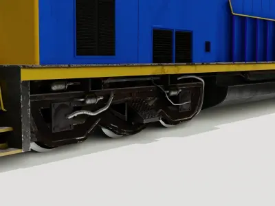 Diesel locomotive 3D model Low-poly 3D model