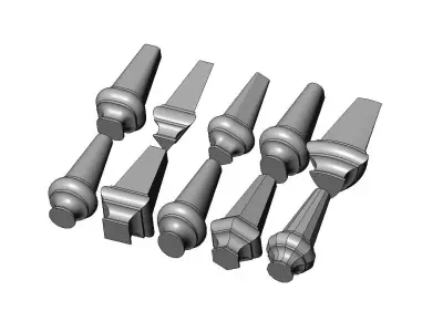 Nightstand chest table bun foot collection 3D print model