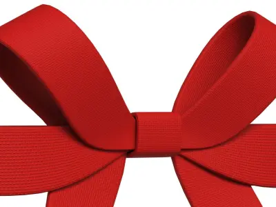 Christmas Bow Ribbon 55 Low-poly 3D model