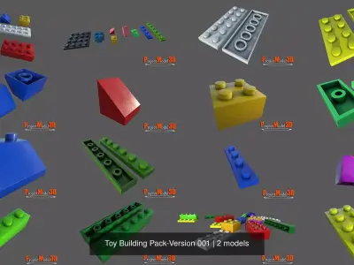 Toy Building Pack-Version 001 3D Model Collection