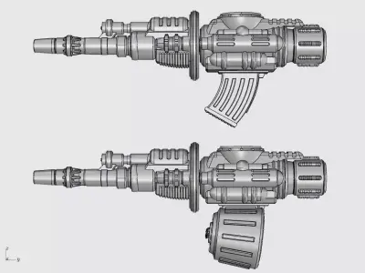 AUTOMATIC RIFLE CANNON FOR QUESTING KNIGHTS Free 3D print model