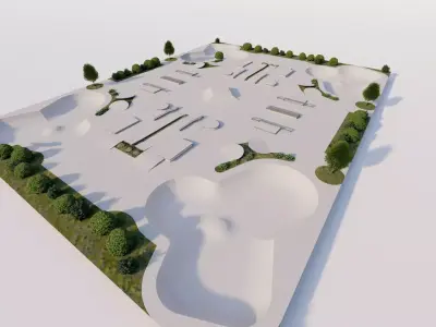 Skatepark-Skate Park PACK 3D model