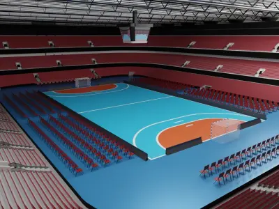 Handball Stadium Low-poly 3D model